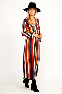 Red Multi Stripe Dress