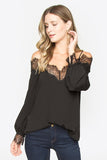 Trixie Lace Trim Blouse from The OOTD Boutique